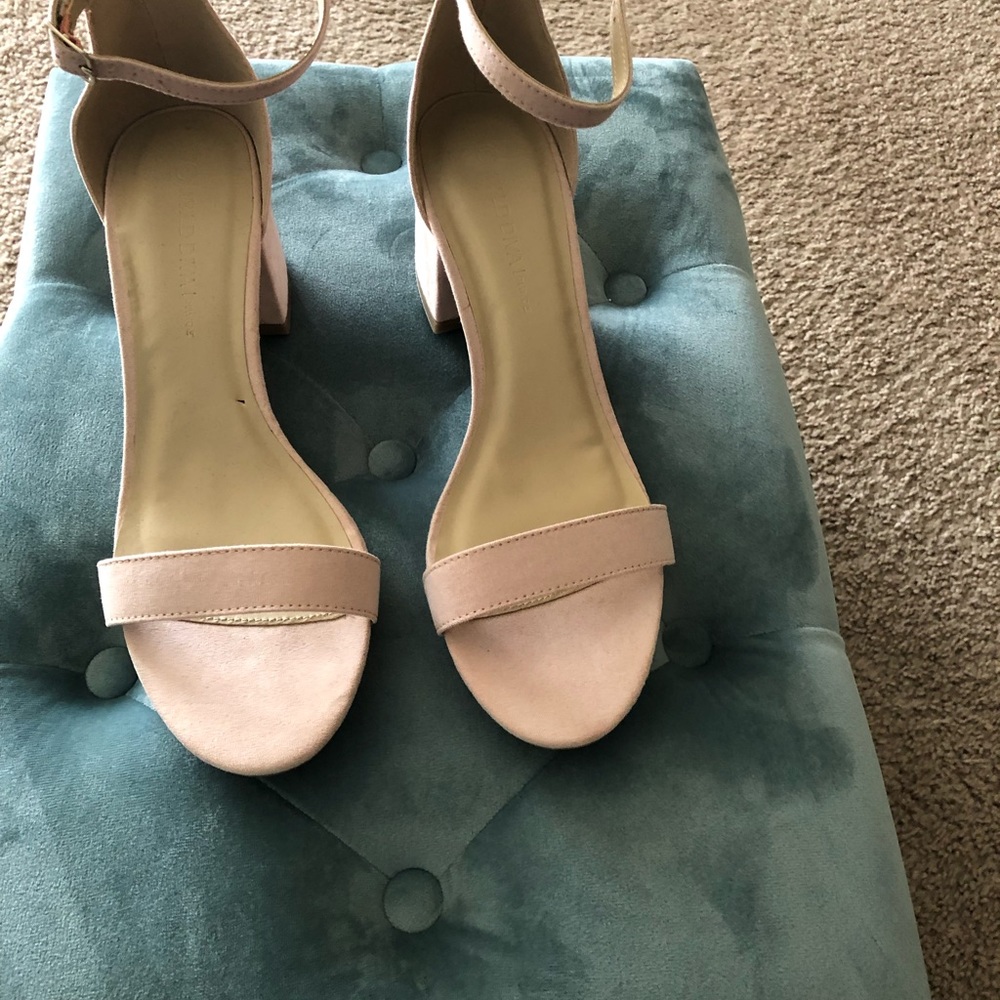 Wild Diva suede ankle strap sandals